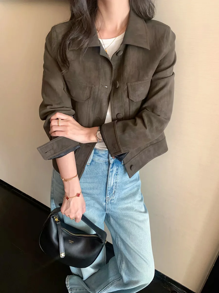 

Bomber Jackets Womens Jacket Inside Pockets Autumn Chiffon Fringed Flower Floral Girlish Cute Lovely Sweet Feminine Youthful Ins