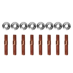 Exhaust Manifold Set High Pressure Resistant Proof M8 1.25 Threaded Turbo Studs Kit Metal Alloy for Car