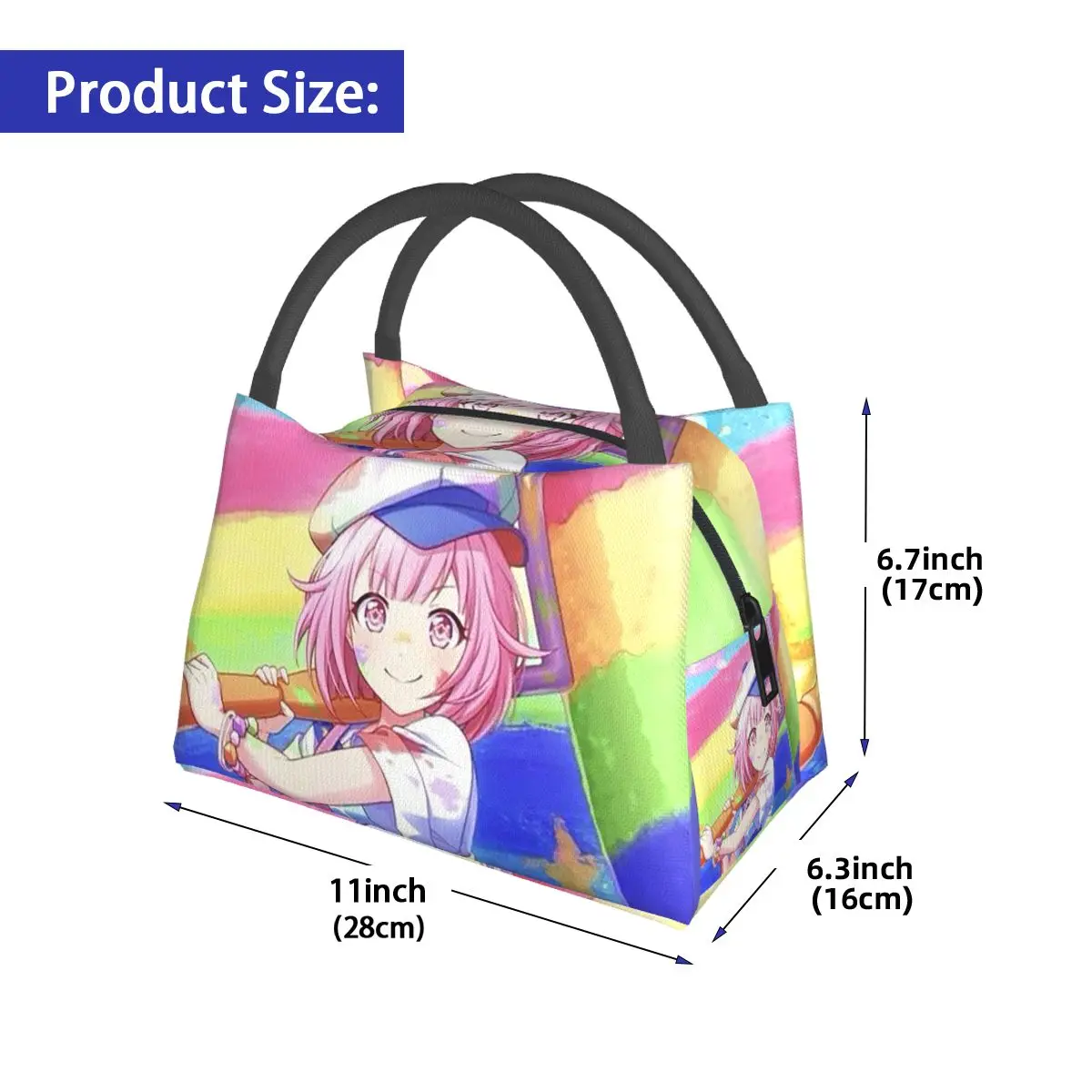 Emu Otori Wonderhoy Stamp Insulated Lunch Bag for Women Children Portable Food Boxes Thermal Lunch Box Tote