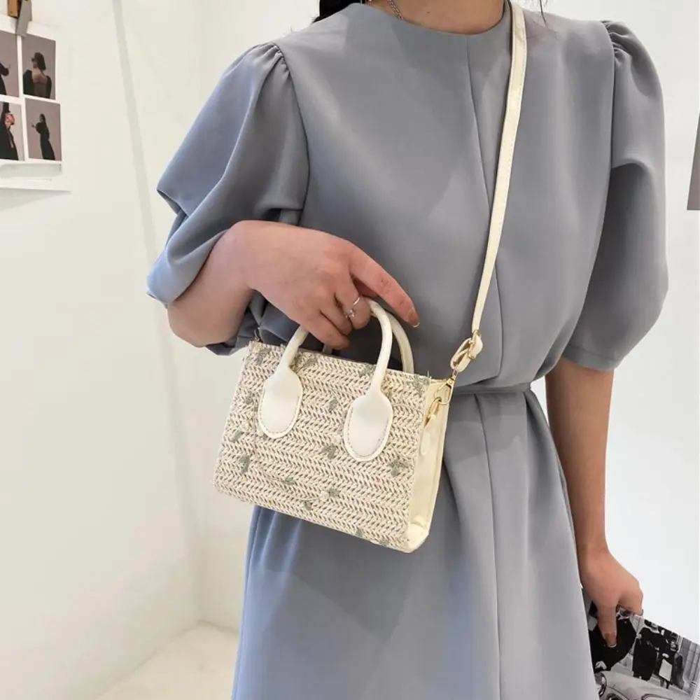 

Ins Lace Flower Women Shoulder Bag Portable Large Capacity Ladies Crossbody Bag Korean Style Mini Handbag Small Tote Bag Travel