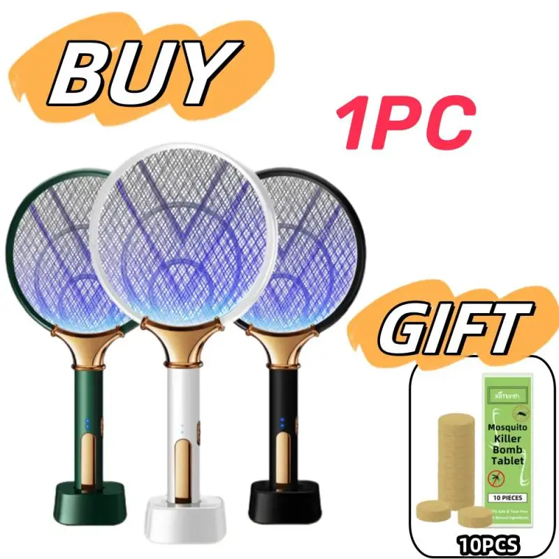 

1Set USB Rechargeable Mosquito Racket Room Portable Electric Mosquito Killer With UV Light Trap Insect Exterminator