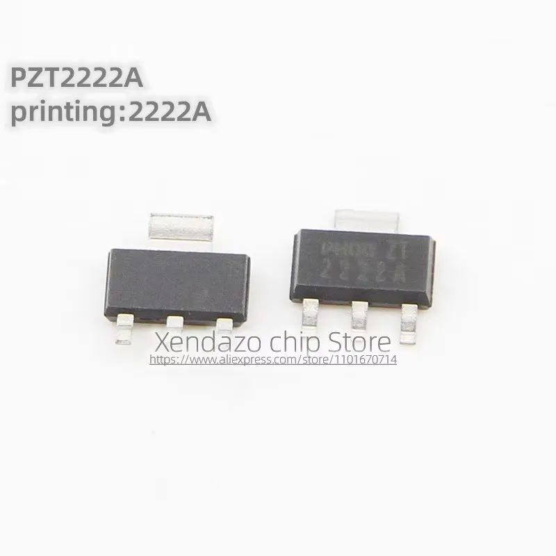 10 ชิ้น/ล็อต PZT2222A ZT2222A ZT ผ้าไหมพิมพ์หน้าจอ 2222A SOT-223 แพคเกจของแท้ Bipolar ทรานซิสเตอร์