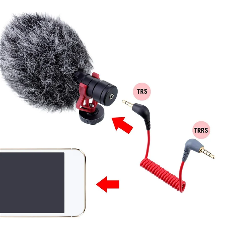 L72A-Replacement 3.5Mm TRS To 3.5Mm TRRS Adapter Cable For RODE SC7 Video MIC Wireless To Video Micro-Type Mics Spare Parts Part