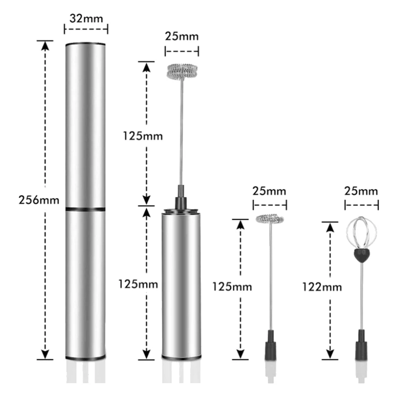 Milk Frother Handheld Coffee Frother Electric Whisk, USB Rechargeable Foam Maker Bubbler Egg Beater for Hot Chocolate