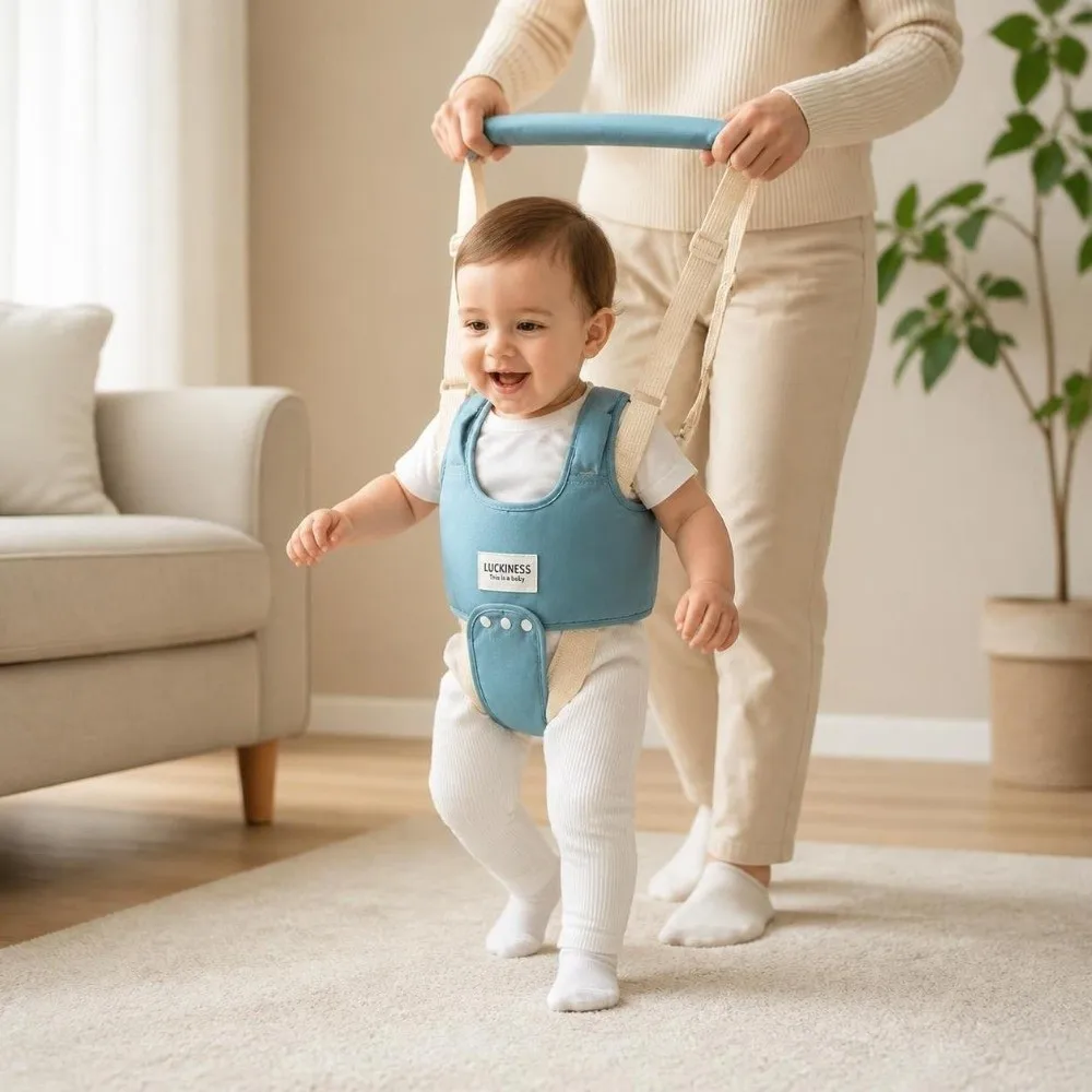 Adjustable Baby Learning Walking Belt Handheld Anti-Fall Baby Walker Toddler Harness Dual-Use Removable Crotch Strap