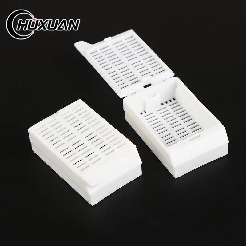 5pcs/set Lab POM Material Tissue Cartridge Embedding Slice Box Deepen and Thicken White Dehydration Box Tissue Cassette Deep12mm