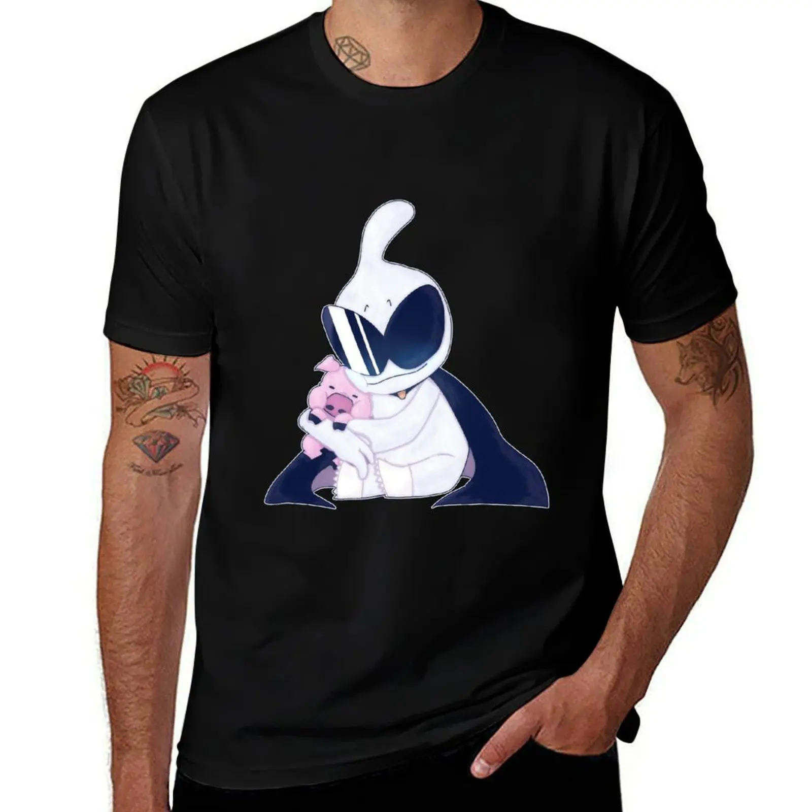 

Orbulon holding pig (WarioWare) T-Shirt t shirts for man graphic tees man t shirt graphic