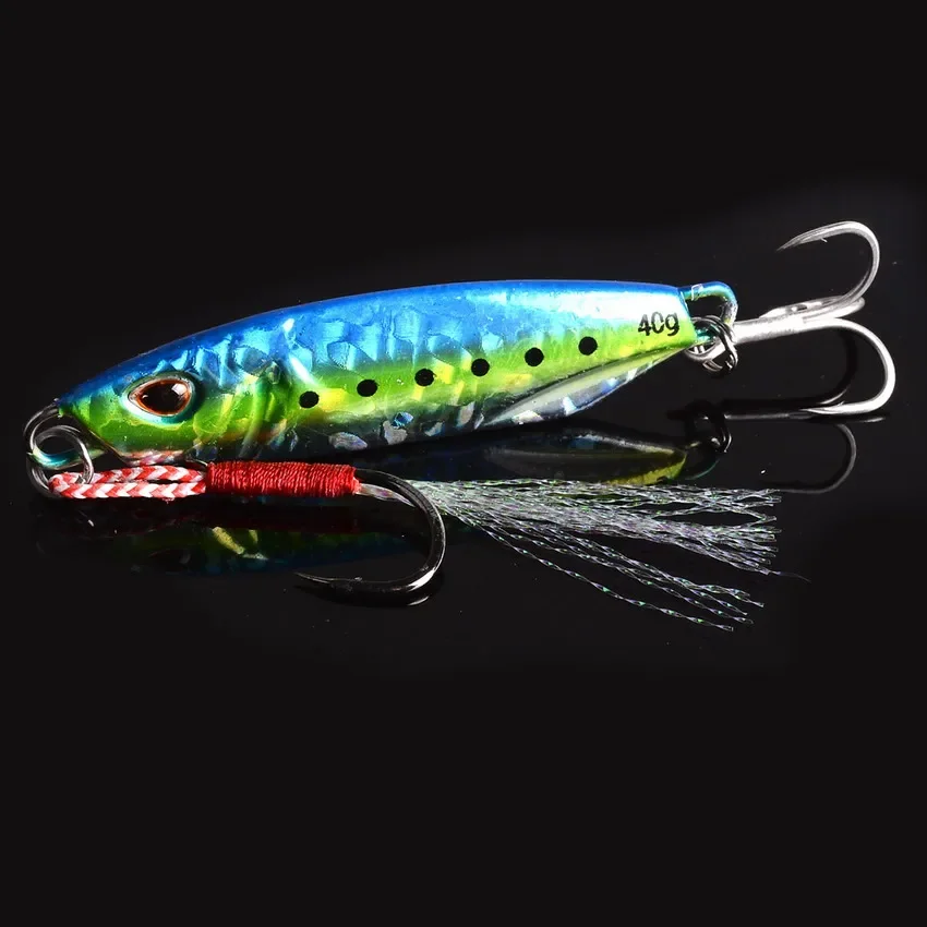 Metal Jig Fishing Lure Weights 10g-40g Trolling Hard Bait Bass Fishing Bait Tackle Trout Tuna Jigging Lure Jigs Saltwater Lures