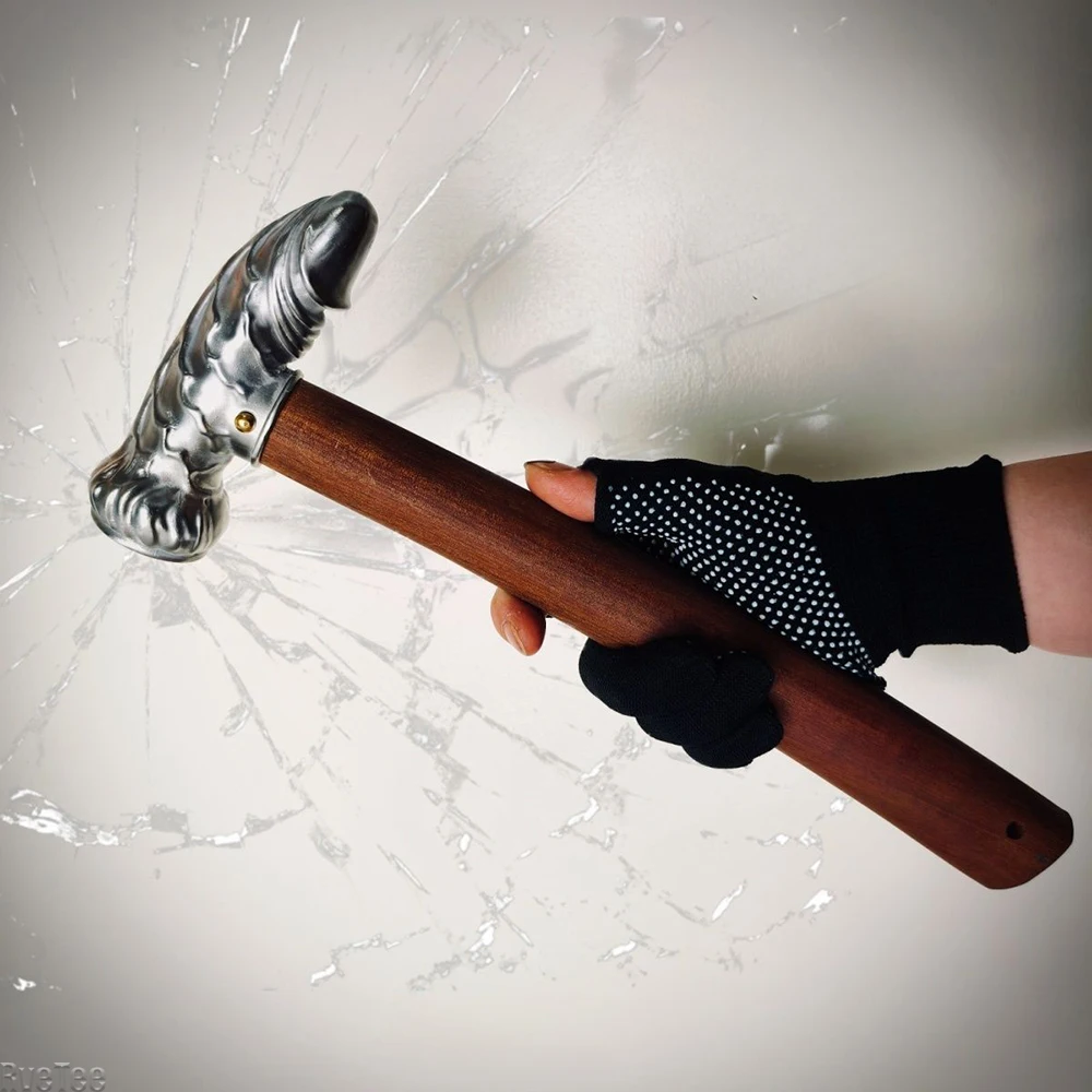 Creative Funny Stainless Steel Cock Hammer for Window Glass Breaker Camping Tent Home Car Edc Gift
