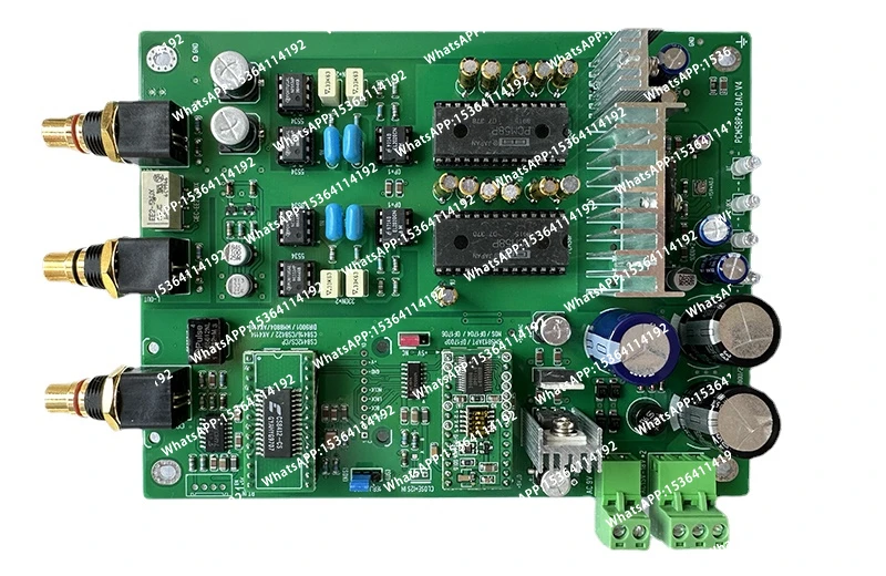 PCM58P*2 DAC CS8412 Receive Decoder Board Coaxial Bluetooth I2S Input Balanced RCA Output NE5534Op AMP