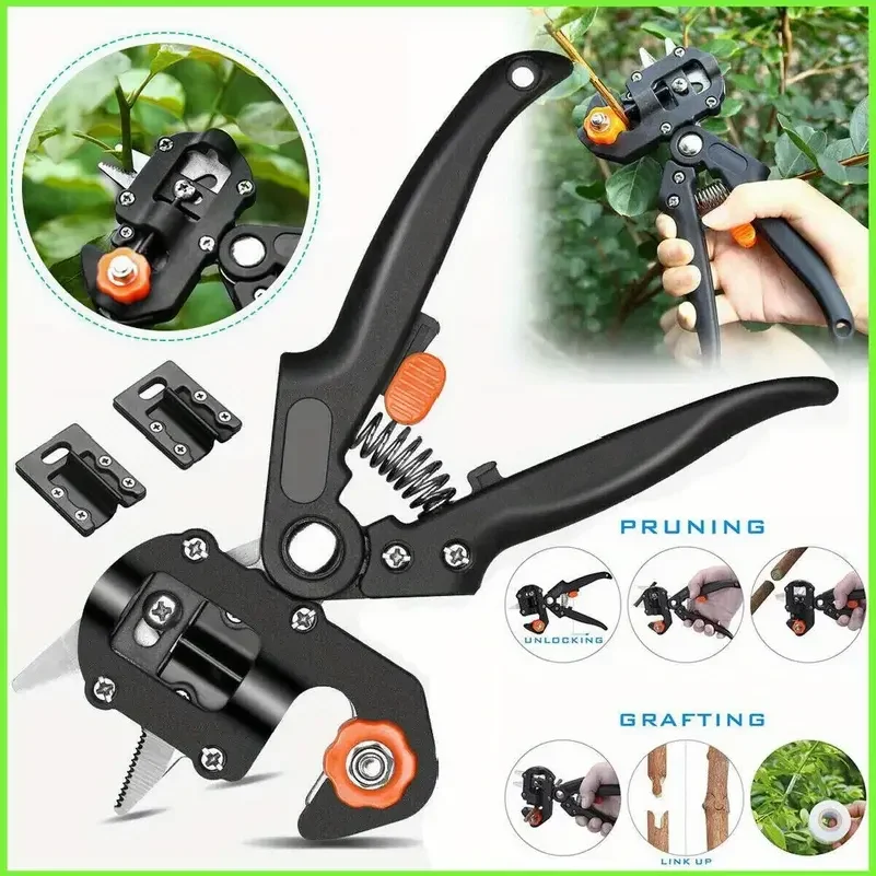 

1pc 2 In 1 Garden Tools Multi-Function Grafting Machine Fruit Tree Grafting Knife Seedling Tools Pruning Grafting Pruner Kit