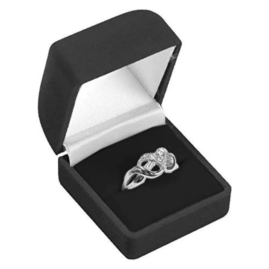 

48 Black Velour Jewelry Ring Gift Packaging Box Jewelry Ring Box