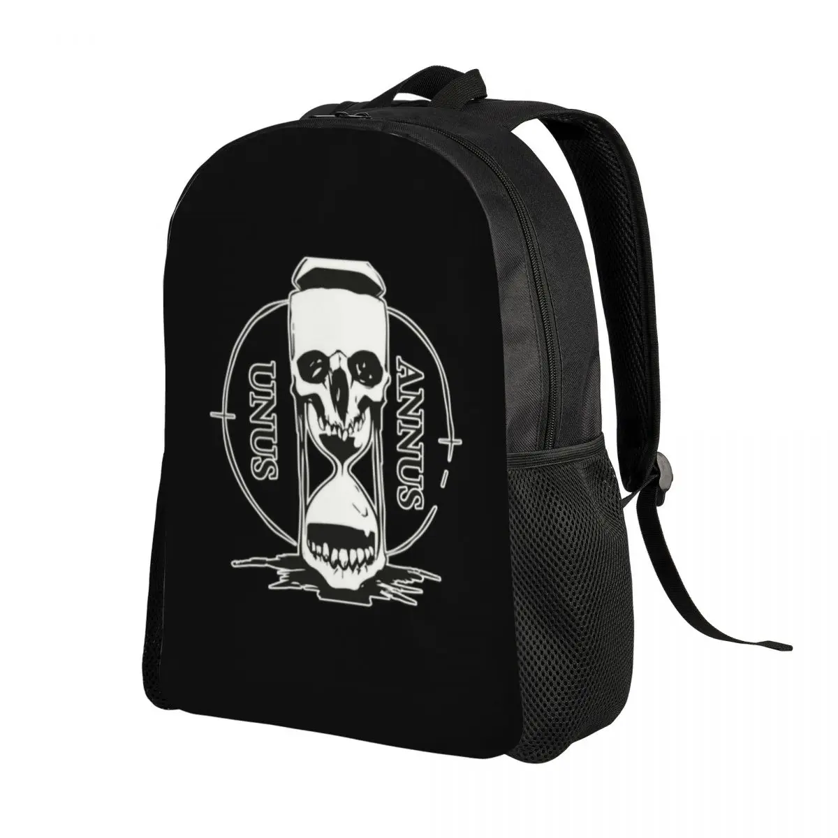 Mochila de viagem Unus Annus para homens e mulheres, mochila escolar para laptop, Memento Mori College Student Daypack Bags