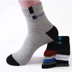 5/10 Pairs Men Socks High Quality Sports Polyester Mid Tube Crew Breathable Deodorant Business Ankle Socks Autumn Spring Casual