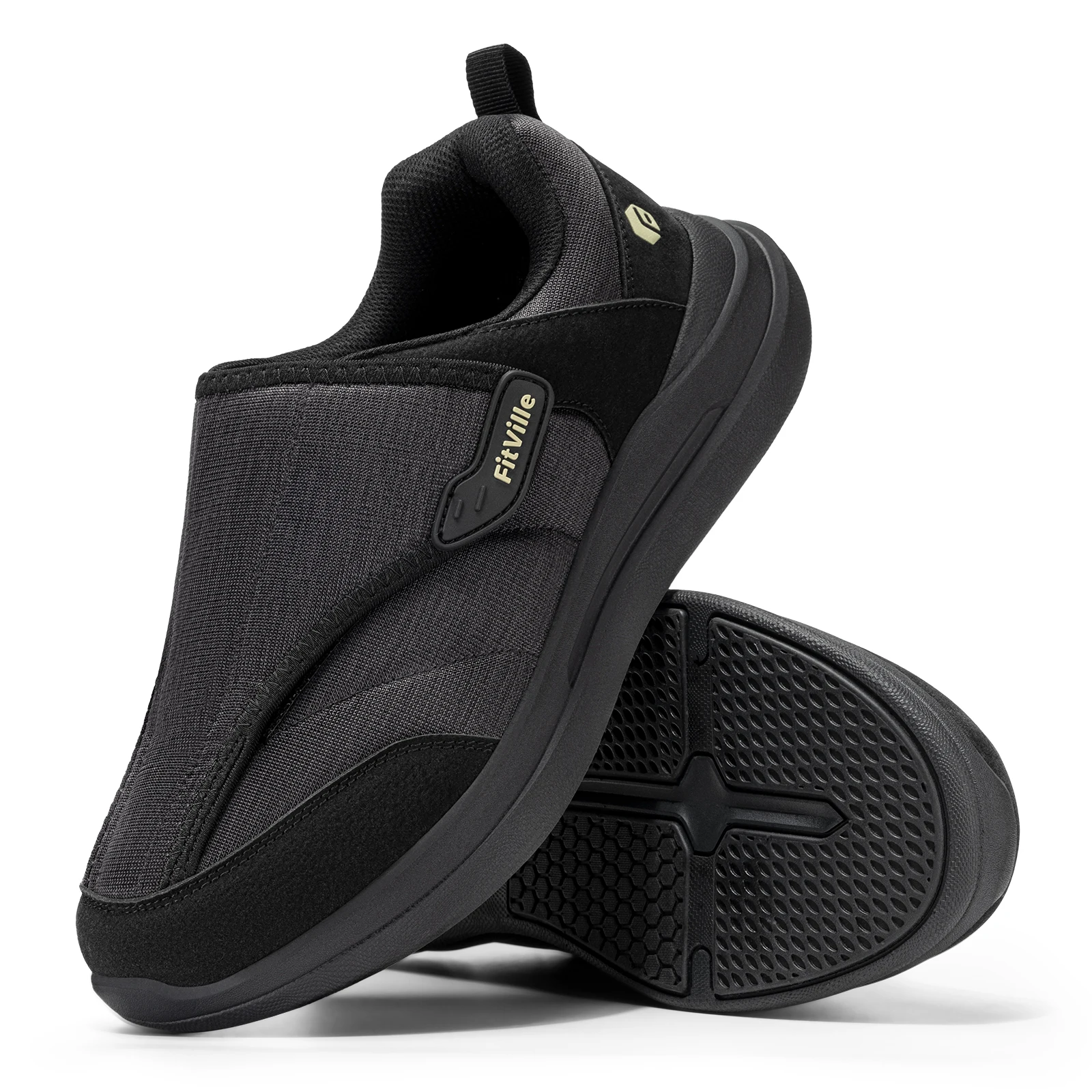 

Fittington Diabetic Shoes For Man Casual Orthopedics Extra Wide Feet Swollen Slip-on Shoes Elderly Foot Pain Relief Neuropathy