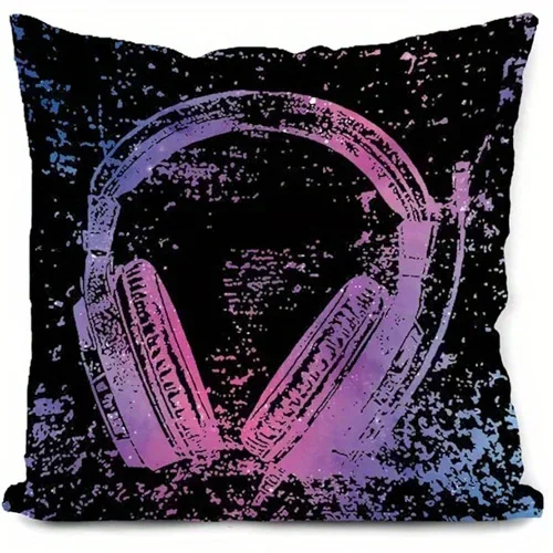 Retro Gaming Console Controller Headphone Arcade Video Game Lover Throw Pillow Cushion Accent Decor18x18 inch