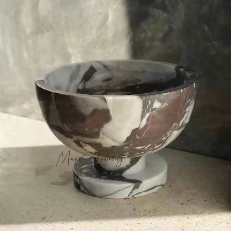 Moderne einfache Marmor Obstteller Dekoration Modell Zimmer Couchtisch Tisch Ablagefach Desktop Home Dekoration