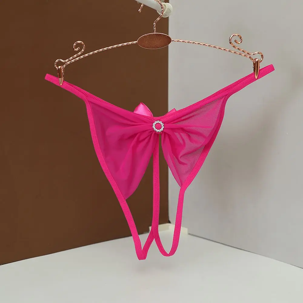 Roupa interior sexy de crotch aberta para mulheres, tanga de renda de malha bonita, calcinha oca, cuecas de cintura baixa, lingerie feminina, sexo