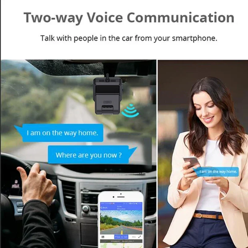 4G Sim Car Dashcam 1080P Mini Smart 3 Channel Dash Camera with Front and Rear Lenses GPS and WiFi  ADAS DMS fleet management