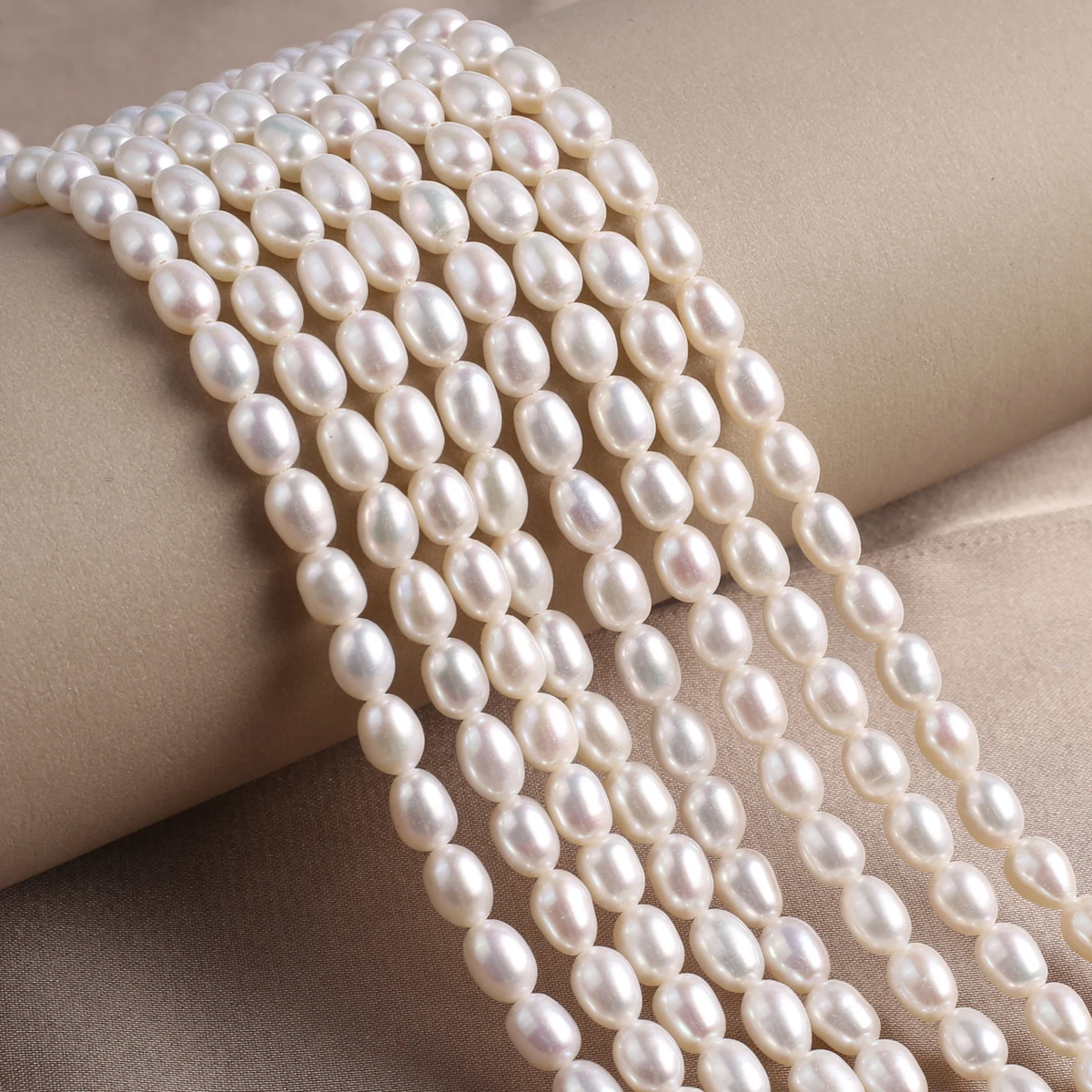 AAA Natural Freshwater Zhuji Culture Pearl Beads Loose Oval Pearl Punch Bead for Jewelry Making Diy Necklace Bracelets