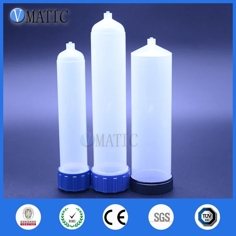 Free Shipping Glue Fluid Liquid Dispenser Large Pneumatic Syringe 100 / 200 / 300 Cc Ml With Piston & Adapter 3 Pcs / Lot