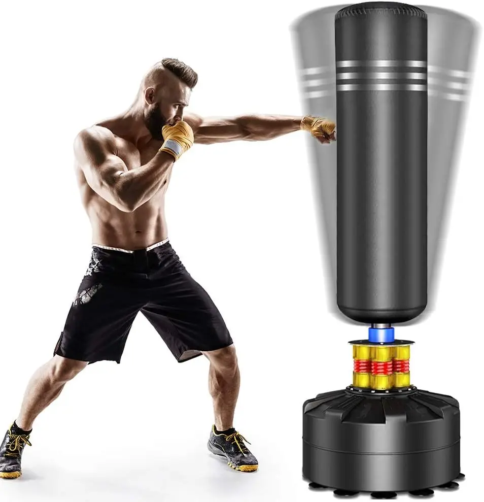 with Suction Cup Stand- Freestanding Punching Bag for Adults Kickboxing Bags Kick Punch