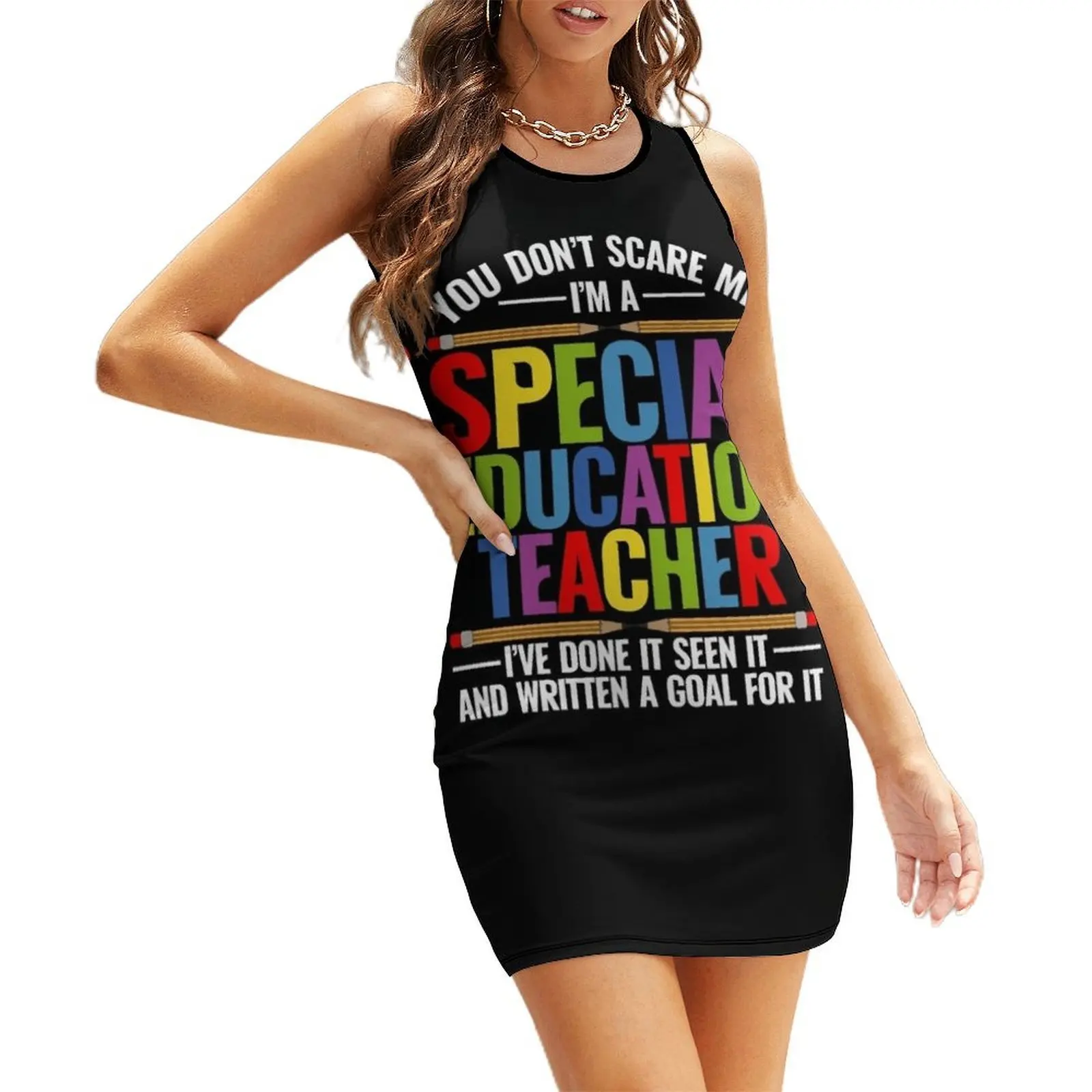 

Special Education Teacher, SPED Sleeveless Sundress beach outfits for women Aesthetic clothing elegant women's sets