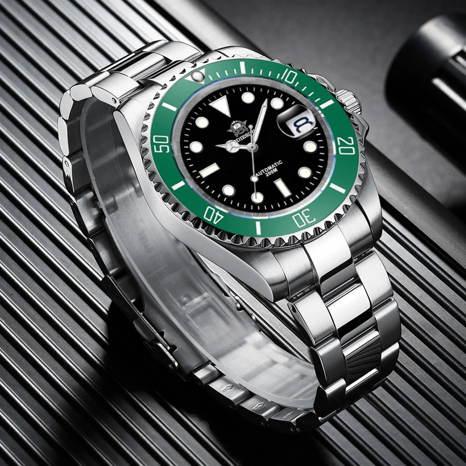 ADDIESDIVE AD2503 Stainless Steel Automatic Watches 8215 Mechanical Relogio Masculino Waterproof Sapphire Glass Luminous Watches