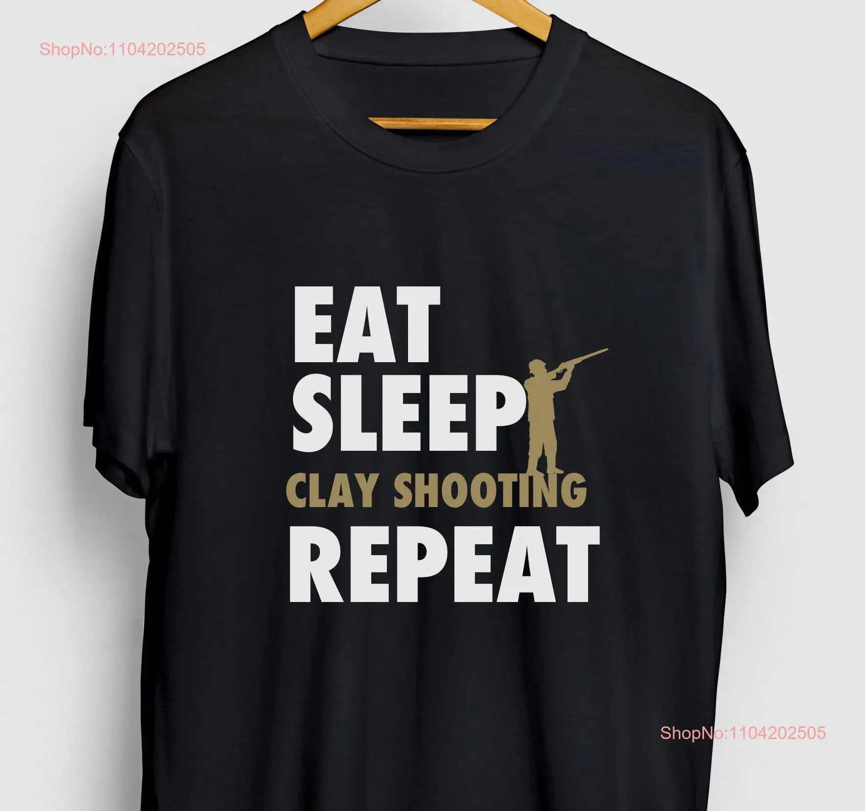 Eat Sleep Clay Shooting Repeat Funny Hunting T Shirt tee Youth  long or short sleeves