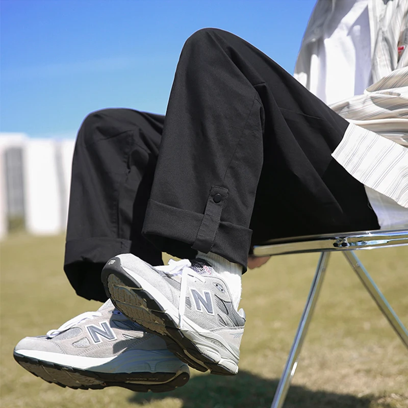 

Мужские повседневные брюки American Sle для активного отдыха, весенне-осенние, свободные, прямые, модные, укороченные (9/10)