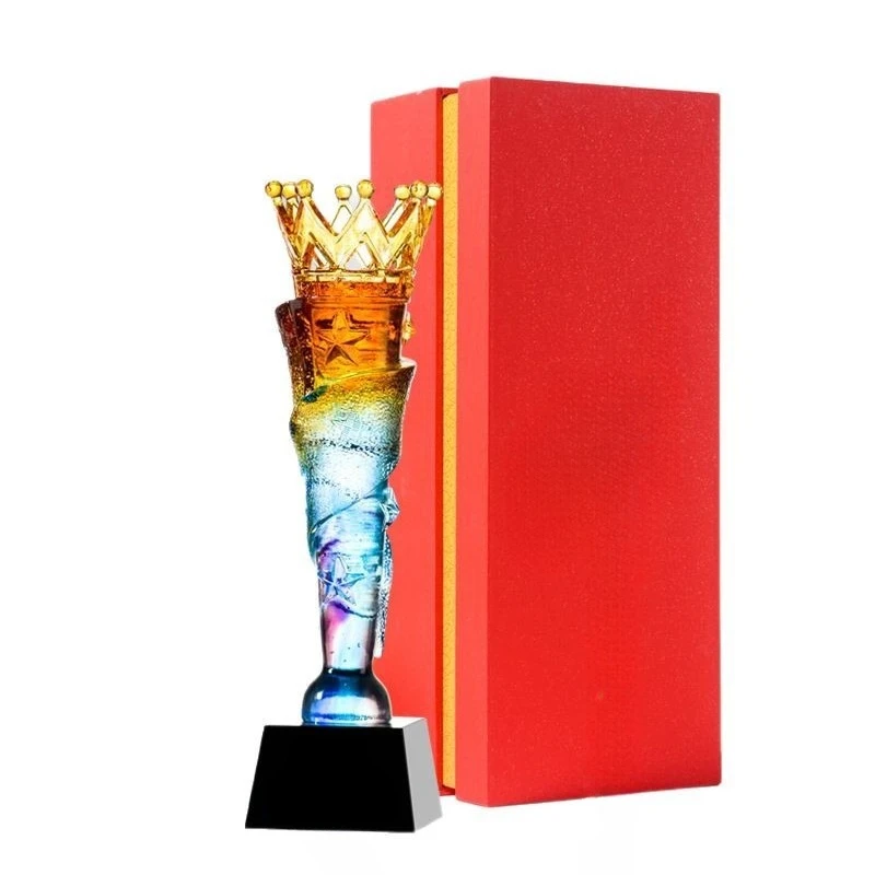 The high-end new glazed crystal trophy event award annual meeting commended brilliant honorary models