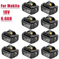 2025New18V 6.0Ah Battery BL1850 BL1860B BL1860 BL1840 LXT Lithium‑Ion For Makita 18V Power Tools BL1840B BL1830 194205-3 LXT-400