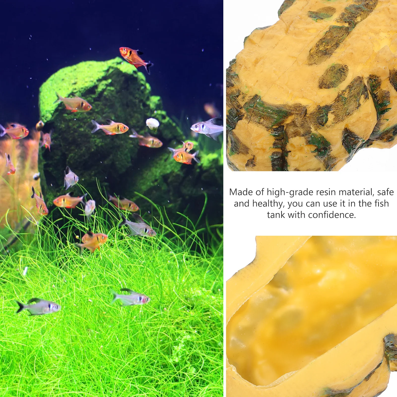 

Turtle Hermit Resin Climbing Platform Pet Aquarium Accessory Artificial Landscape Natural Scenery Fish Tank Ornament