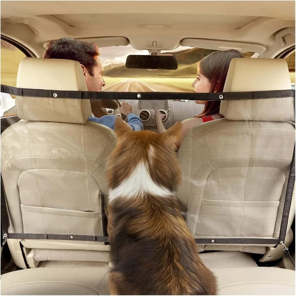 

Эластичная нейлоновая защитная сетка для автомобиля, изоляционная сетка для домашних животных и водителей, защитная сетка для изоляции домашних животных, изоляционная сетка для заднего сиденья, для путешествий на автомобиле