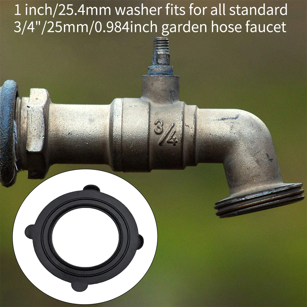 50Pcs 3/4 Inch Heavy Duty Garden Hose Water Faucet Washers Silicone Rubber Seals Gasket O-Ring Leak Proof Fittings Easy Install
