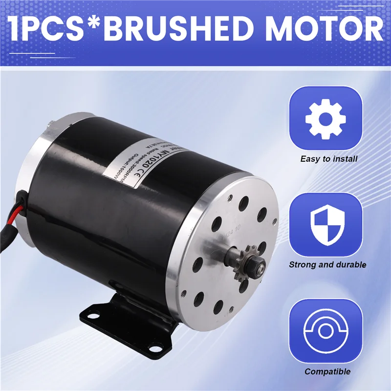 

Brushed Motor 48V 1000W Brushless Motor Electric Bike Conversion Motor Electric Bicycle Scooter Motor Gear Brushed DC Motor