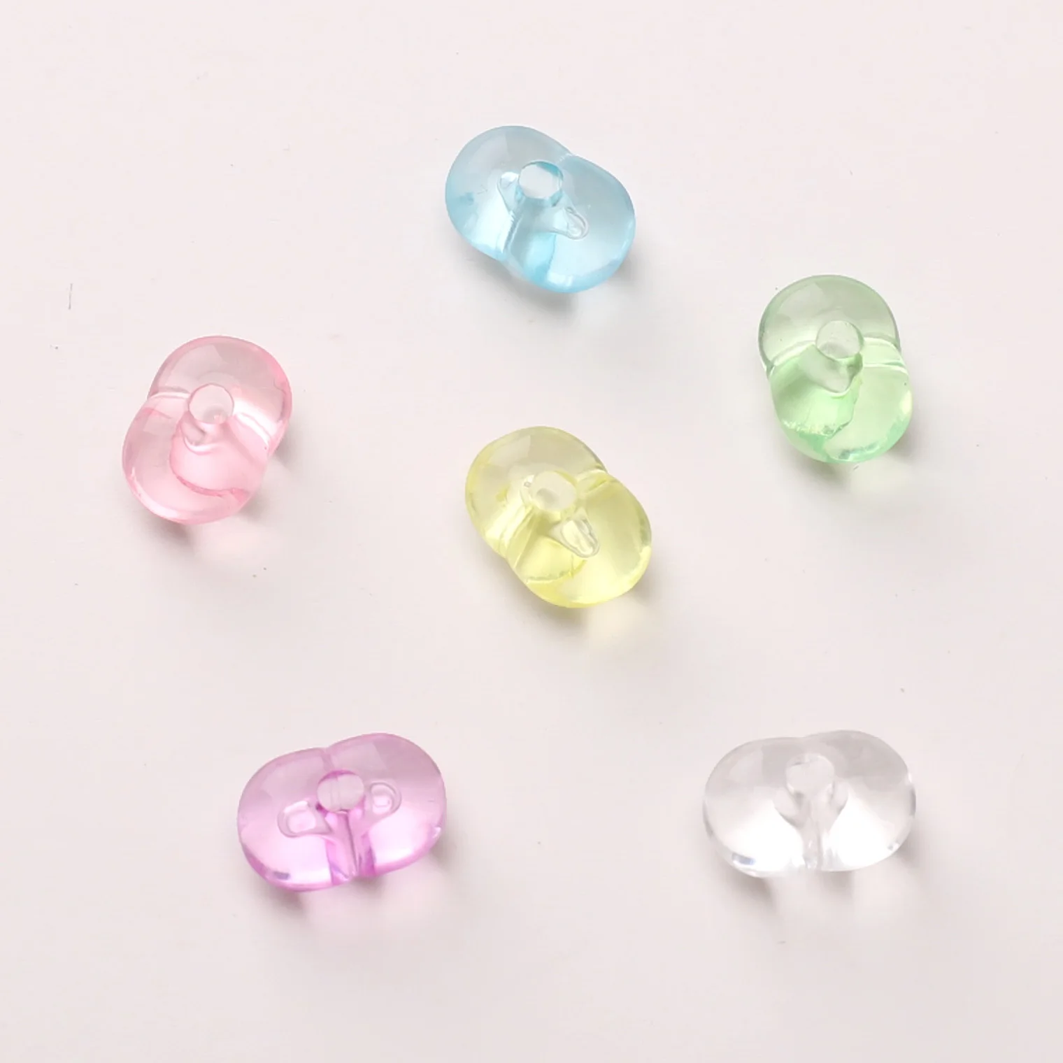 10 جرام/الحقيبة 5x8 مللي متر لطيف الحلو والمدمجة الاكريليك شفافة الفول السوداني فضفاض الخرز DIY بها بنفسك مجوهرات أساور القلائد الحرف اليدوية