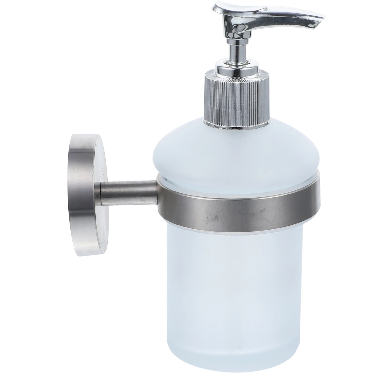 

Stainless Steel Soap Dispenser Manual Foaming Pump Wall Mounted Liquid Body H Soap Lotion Large Capacity Kitchen Bathroom