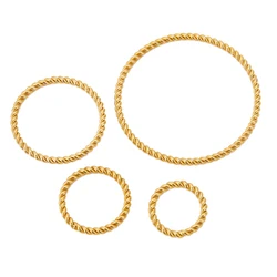 20pcs Stainless Steel Spiral Hoops Twisted Big Circles Necklaces Pendants Connectors Earrings Dangle Charms DIY Jewelry Findings