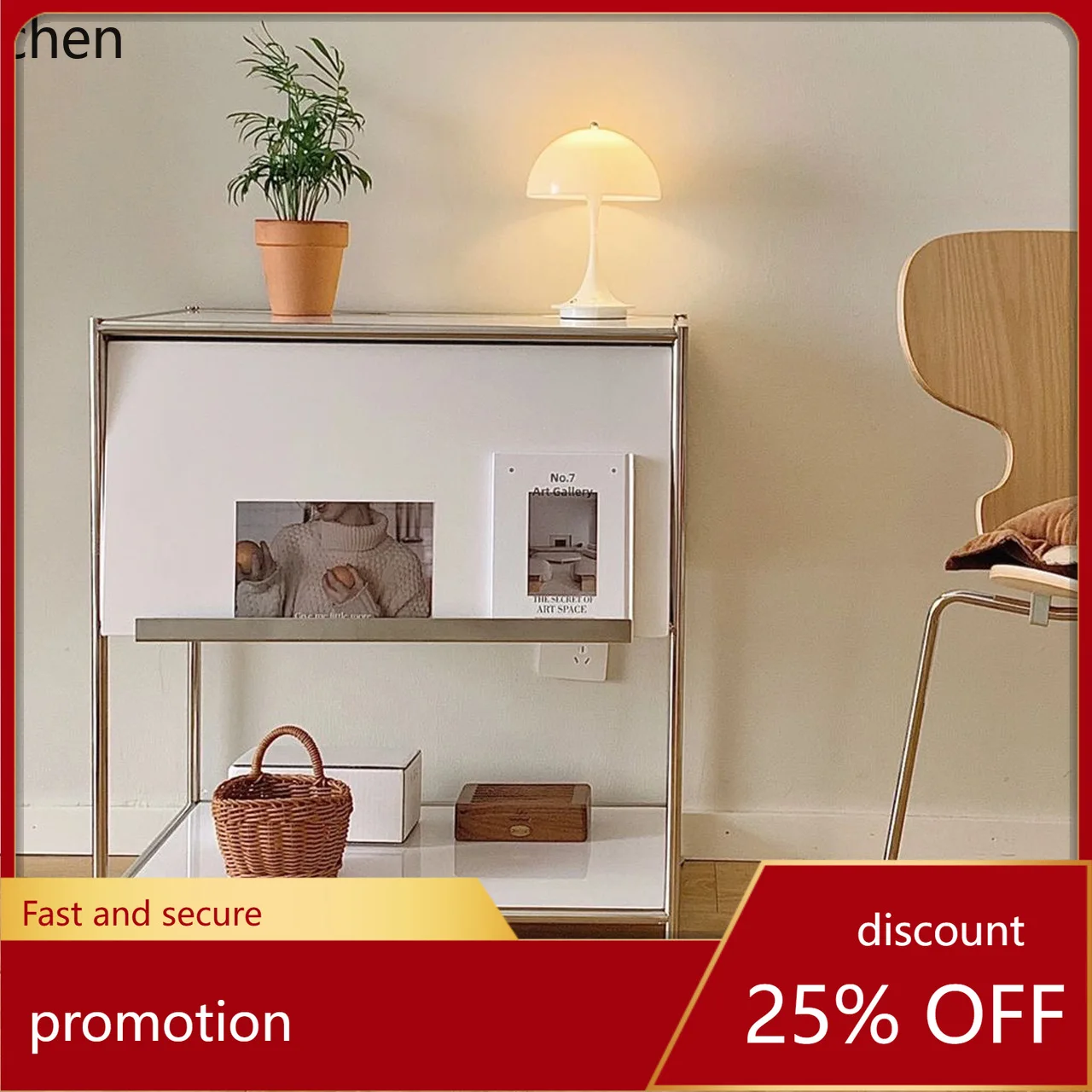 

CZ Used Sideboard Bedroom Nightstand Stainless Steel Modular Combination Living Room Storage Cabinet