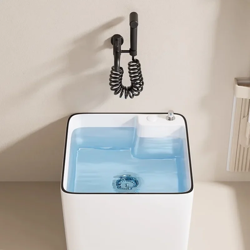 

Household short large mop sink, balcony floor-to-ceiling foot sink