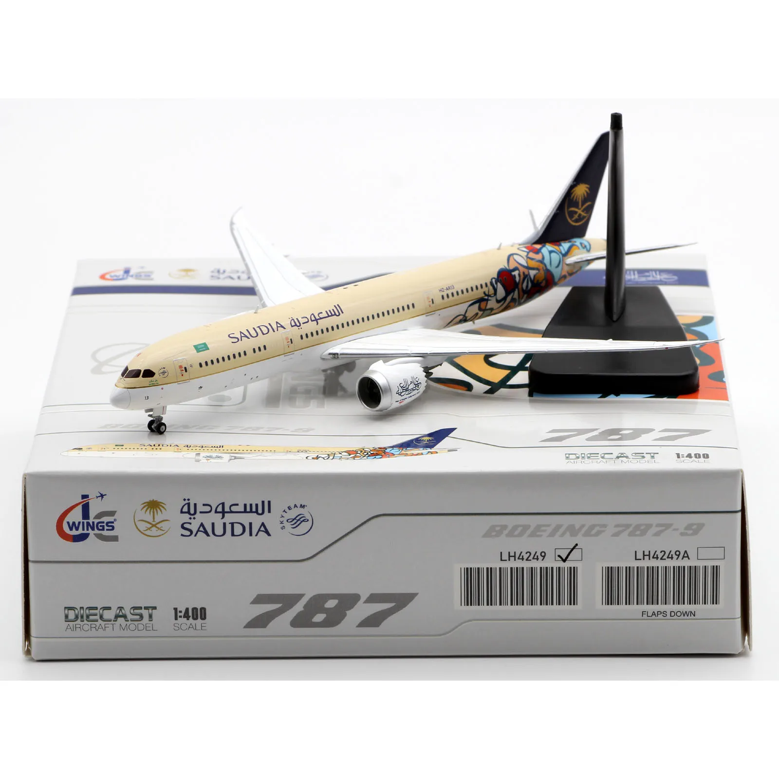 

LH4249 Alloy Collectible Plane Gift JC Wings 1:400 Saudi Arabian Airlines "Skyteam" Boeing B787-9 Diecast Aircraft Model HZ-AR13