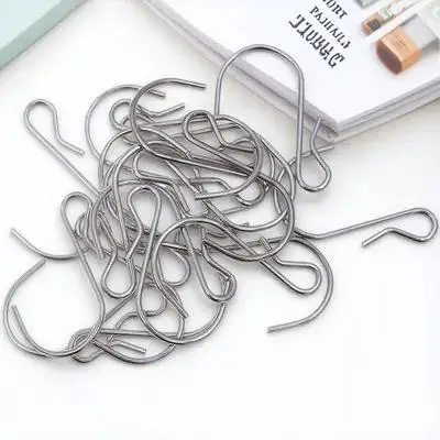 

20Pcs S Type Hooks Metal Hanging Storage Racks Flat End Safety Kitchen Bedroom Closet Garage Metal S Type Hook