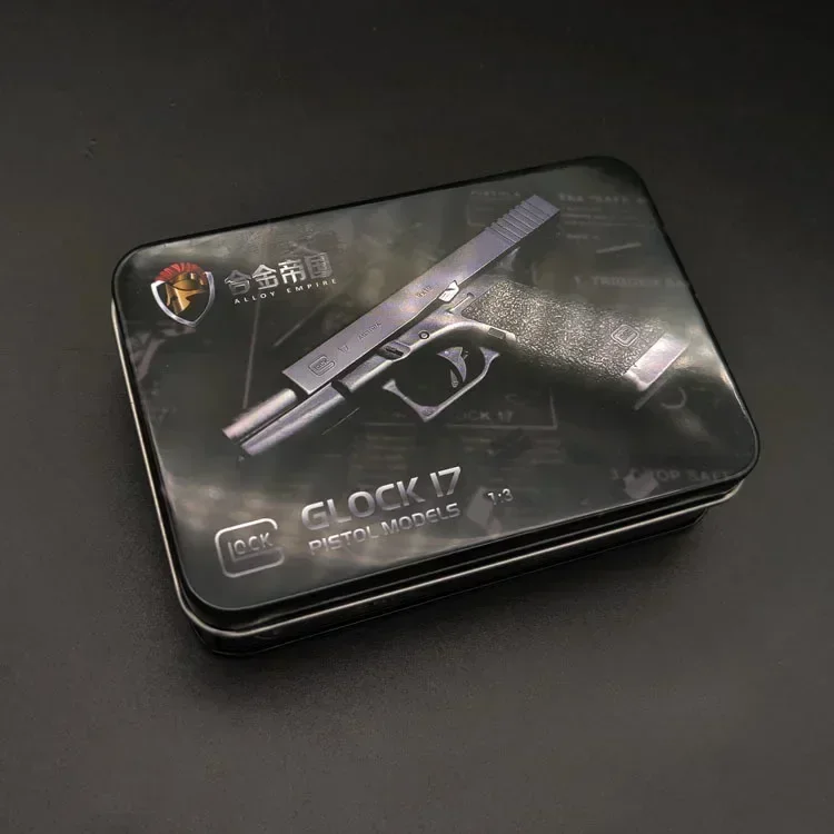 Hot Portable Toy Gun Model Keychain Alloy Empire Glock G17 Pistol Shape Weapon Mini Metal Shell Ejection Free Assembly With Box