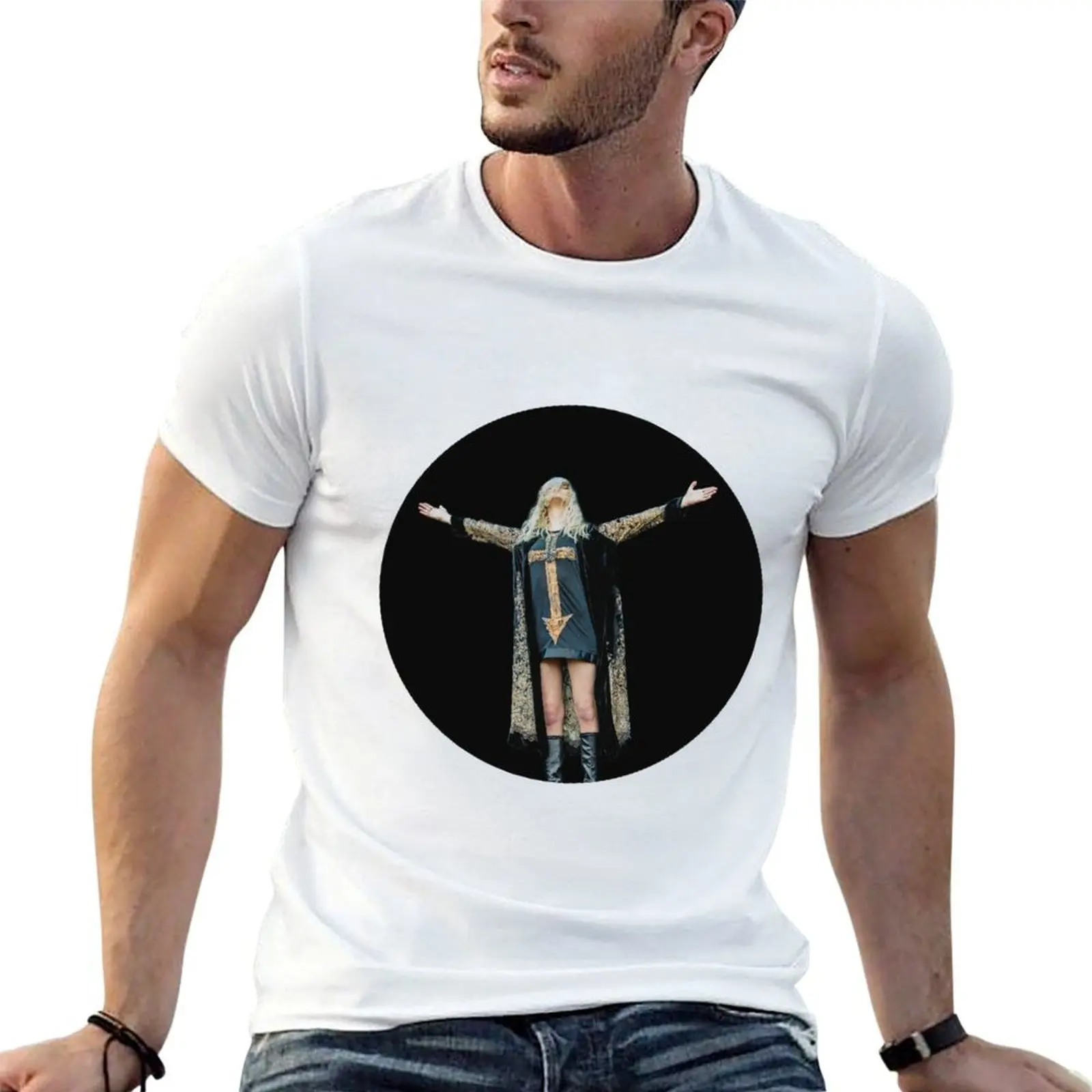 Sign with the devil T-Shirt man t shirt cotton black cotton t-shirt plain for man package man t shirts graphic T-shirt