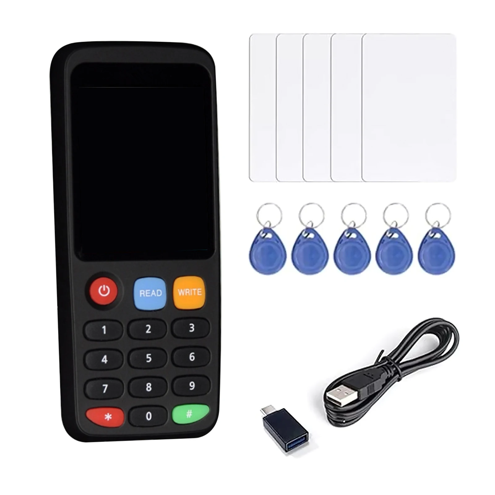 Smart Card Reader RFID Key Clone Copier IC ID Token Copy Duplicator 125Khz Badge Writer 13.56Mhz NFC Tag Programmer