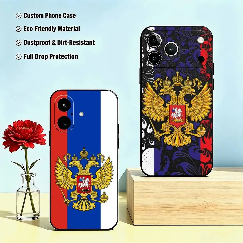 Russia Flag Digital Development  Phone Case For iPhone18 17,16,15,14,13,12,11 Plus,Pro Max,XS,Soft Silicone Black Cover Gift