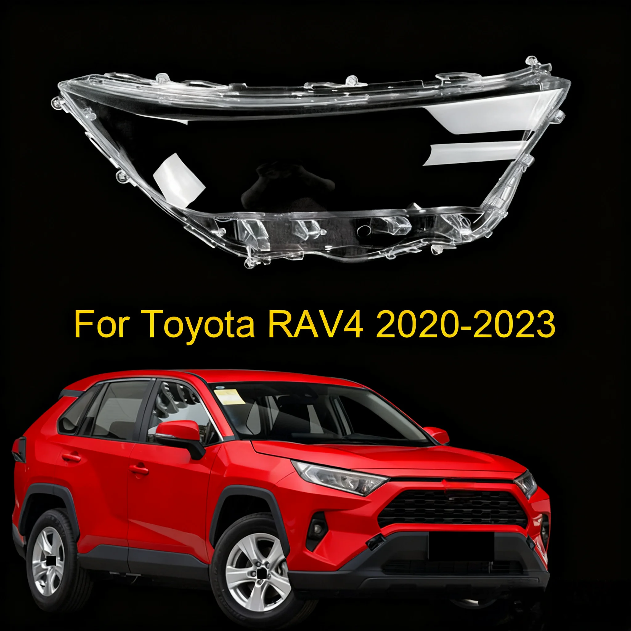 

For Toyota RAV4 2020 2021 2022 2023 Car Headlamp Housing Headlight Lens Cover Glass Lamp Shell Transparent Lampshade Lights Mask