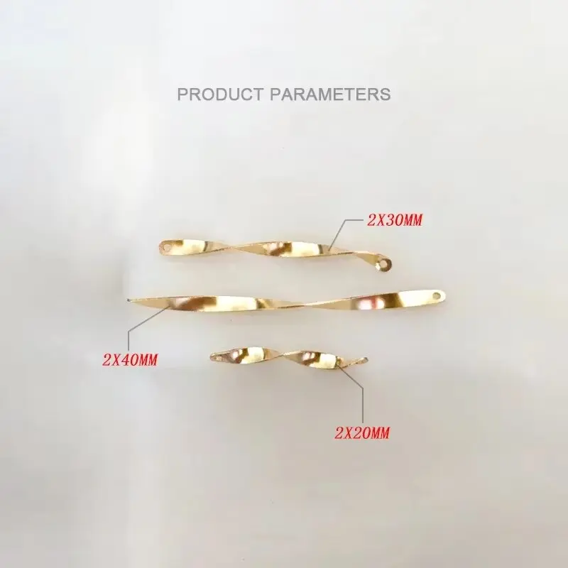 14K Gold Filled Twist Connector Wave Shaped For Bracelet Necklace Components Wholesale Gold Findings Jewelry DIY Accessories