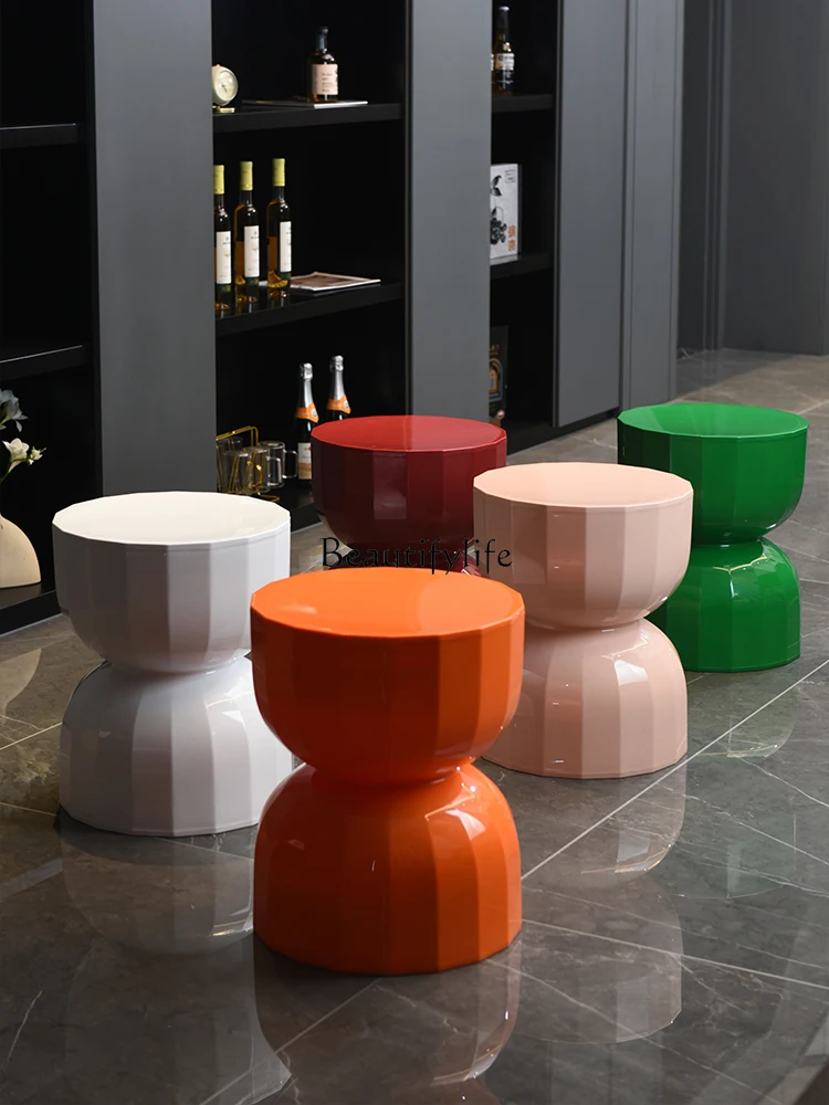 Creative Personality Corner Table Nordic Timer Hourglass Side Table Small Apartment Stool Bedside Table